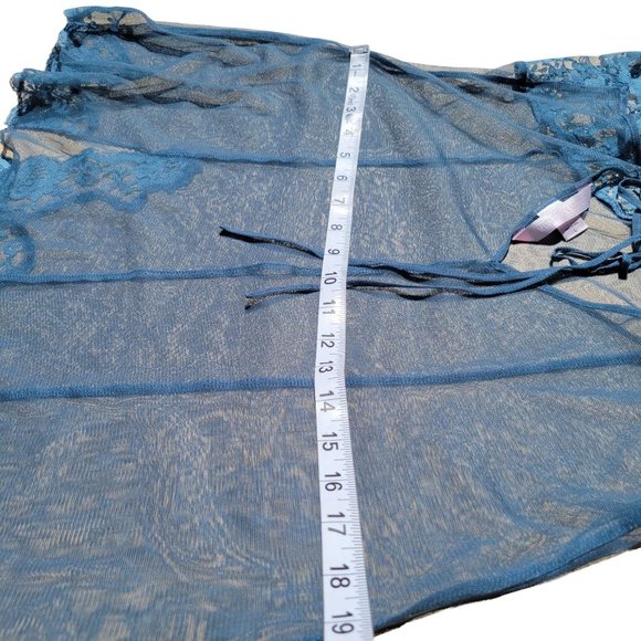 Victoria's Secret VINTAGE Womans Nightgown Mesh & Lace Nylon Beaded Babydoll L - Picture 12 of 12